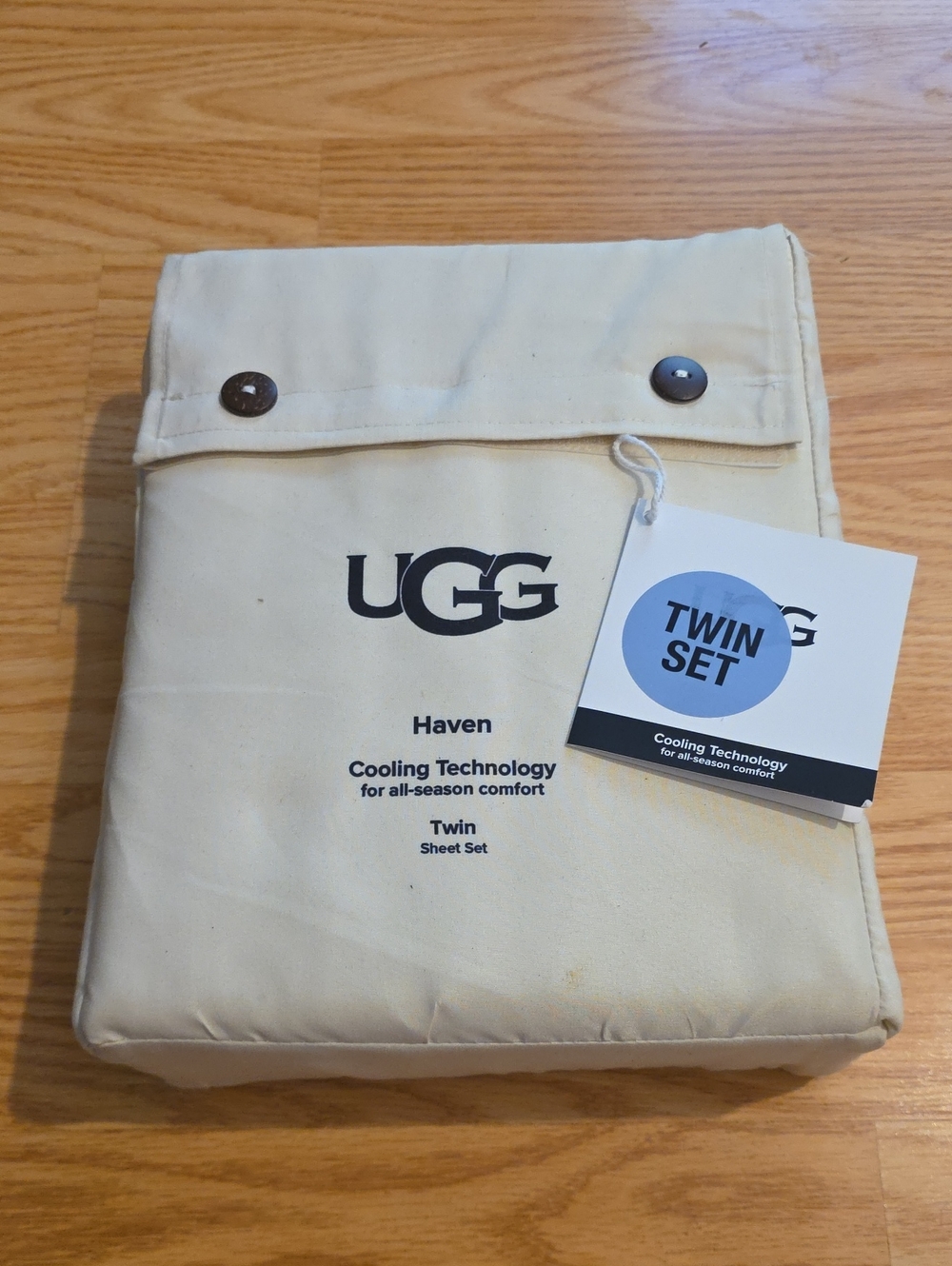 UGG Haven Twin Sheet Set in Light Sand